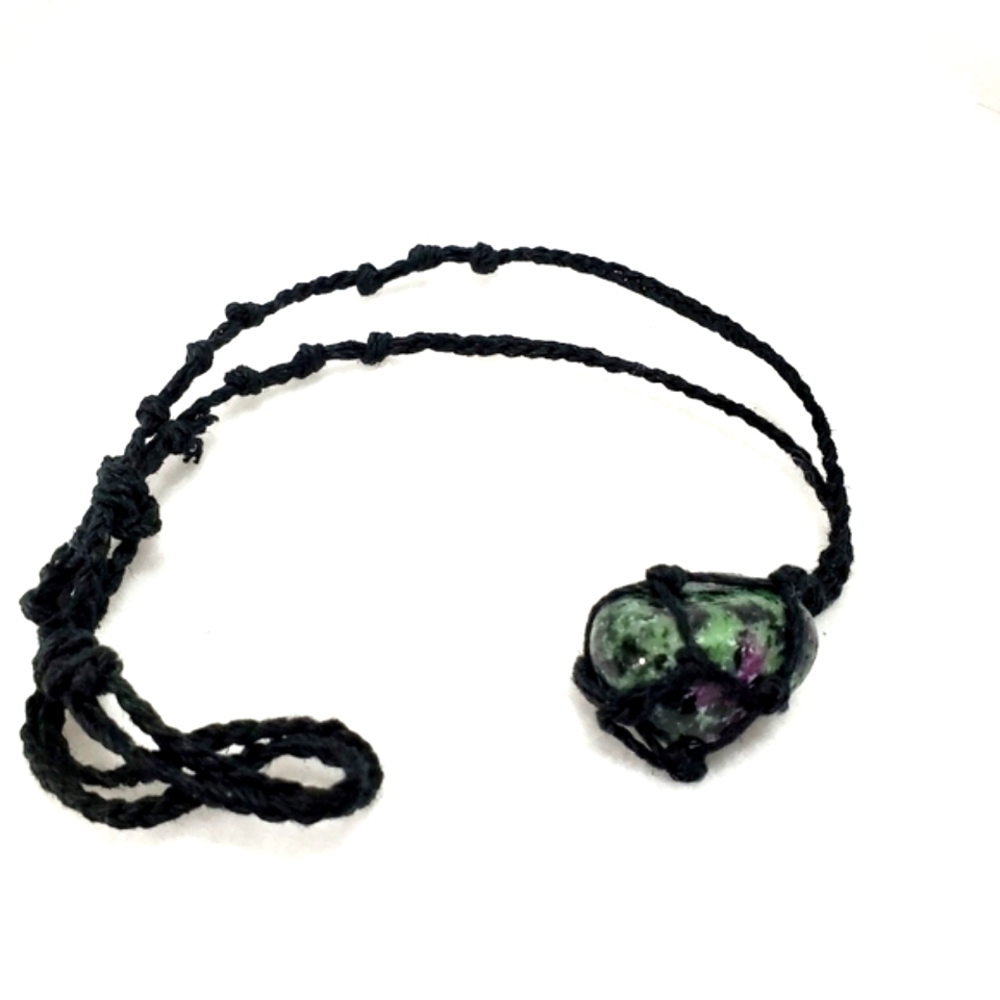 Ruby Zoisite adjustable necklace